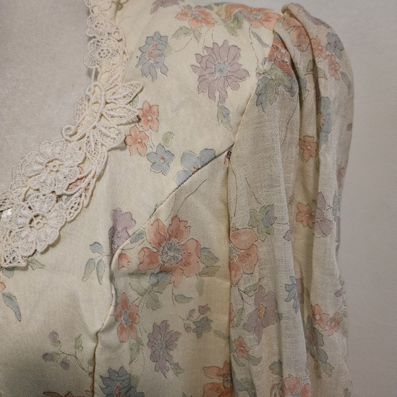 Deadstock Gunne Sax 13 NWT Boho Maxi Drsss Floral Corset Top - Picture 3 of 9